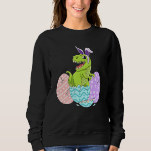 Cute Easter Dinosaur T Rex Bunny Easter Day Toddle Sweatshirt