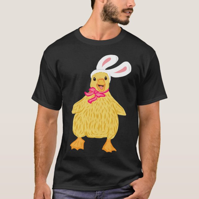 Cute Easter Duckling Gifts Funny Duck Egg black la T-Shirt (Front)