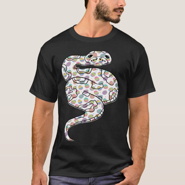 Cute Easter Egg Ball Python  Easter Day 2023 T-Shirt (Front)