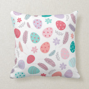 Cute Easter Egg Decoration, Easter Seamless Gift Throw Pillow