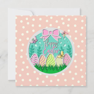 Cute Easter Egg Hunt and Colourful Butterflies