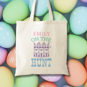 Cute Easter Egg Hunt Bag Personalized Name for Her