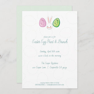 Cute Easter Egg Hunt & Brunch Invitation