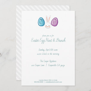 Cute Easter Egg Hunt & Brunch Invitation