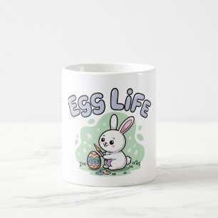 Cute Easter Egg Life Bunny Artwork Coffee Mug