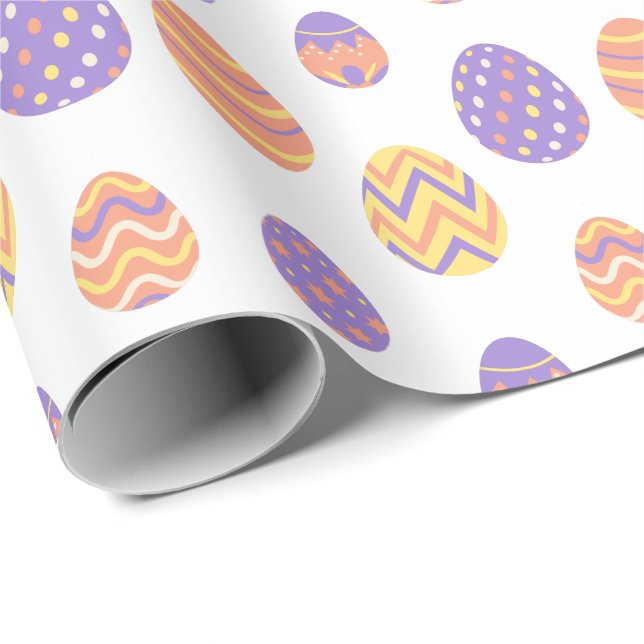 Cute Easter Egg Pattern Colourful Spring Wrapping Paper (Roll Corner)