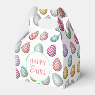 Cute Easter Egg Pattern Pastel Colours Favor Box