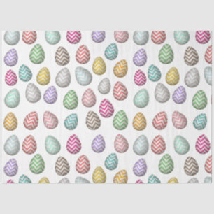 Cute Easter Egg Pattern Pastel Colours Tissue Paper