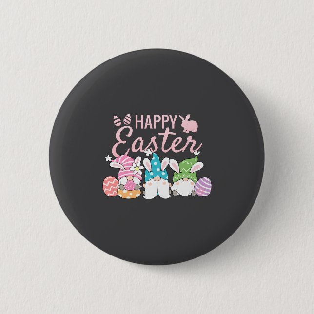 Cute Easter Eggs Friends Happy Easter 2 Inch Round Button (Front)
