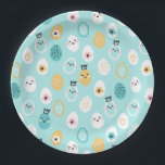 Cute Easter Eggs Pattern Kawaii Pastel Eggs  Paper Plate<br><div class="desc">Adorable and playful Easter egg pattern featuring cute kawaii-style eggs with smiling faces, crowns, and delicate decorative elements in soft pastel tones. This seamless design is perfect for kids products, Easter gifts, nursery decor, and cheerful spring-themed items. The light, modern colour palette and minimal Scandinavian-inspired style make it ideal for...</div>