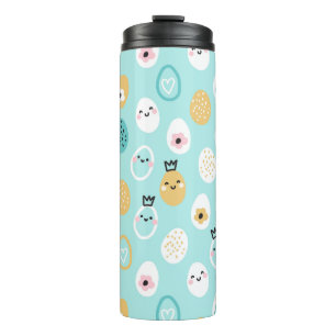 Cute Easter Eggs Pattern Kawaii Pastel Eggs  Thermal Tumbler
