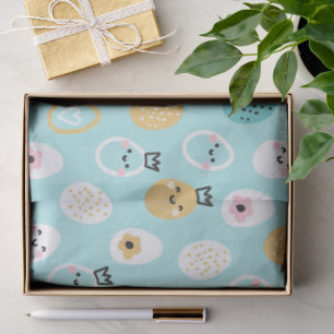 Cute Easter Eggs Pattern Kawaii Pastel Eggs Tissue Paper
