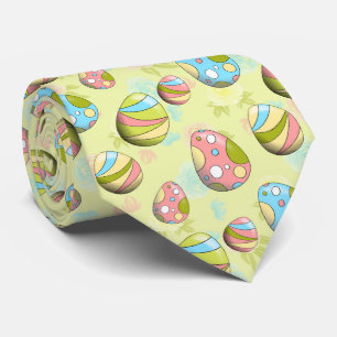 cute Easter eggs tiled pattern Tie
