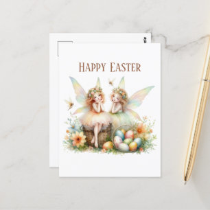 Cute Easter Fairy add text  Postcard