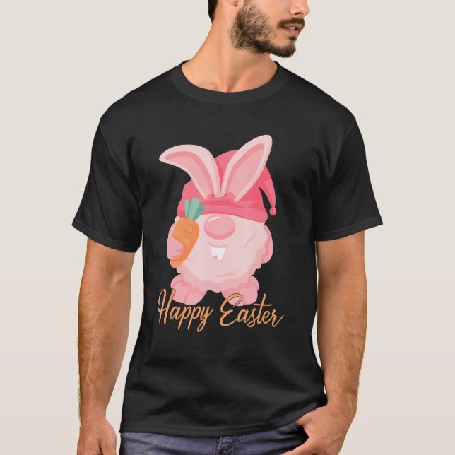 Cute Easter Gnome Happy Easter Day Eggs Hunting Ba T-Shirt (Front)