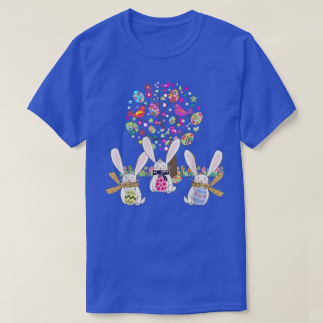 Cute Easter Happy Bunny Egg Funny Men Women On Eas T-Shirt (Design Front)