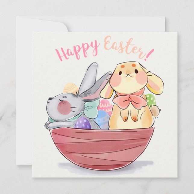 Cute Easter Holiday Card (Front)