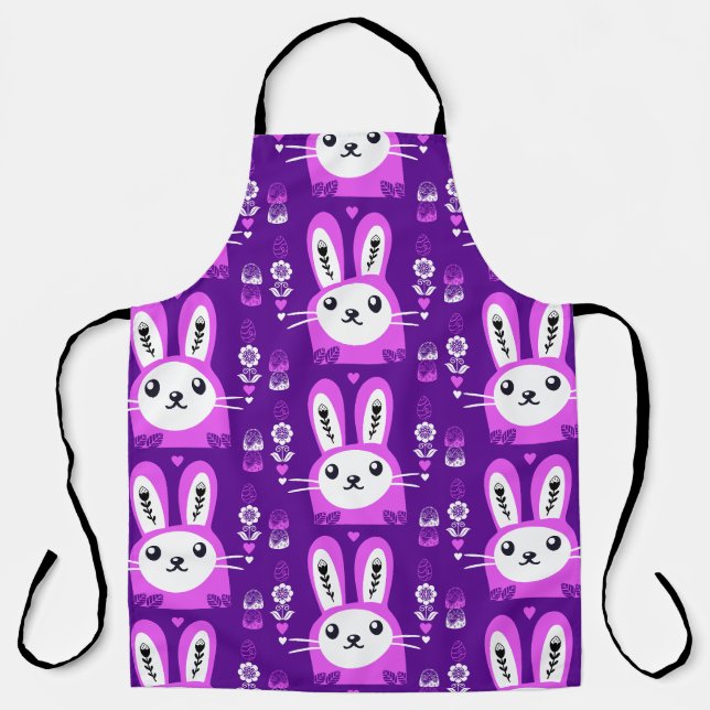 Cute Easter Holiday Rabbit Apron (Front)
