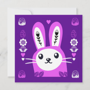 Cute Easter Holiday Rabbit Card