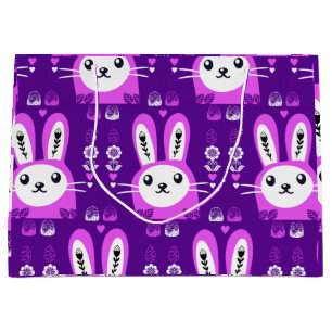 Cute Easter Holiday Rabbit Large Gift Bag
