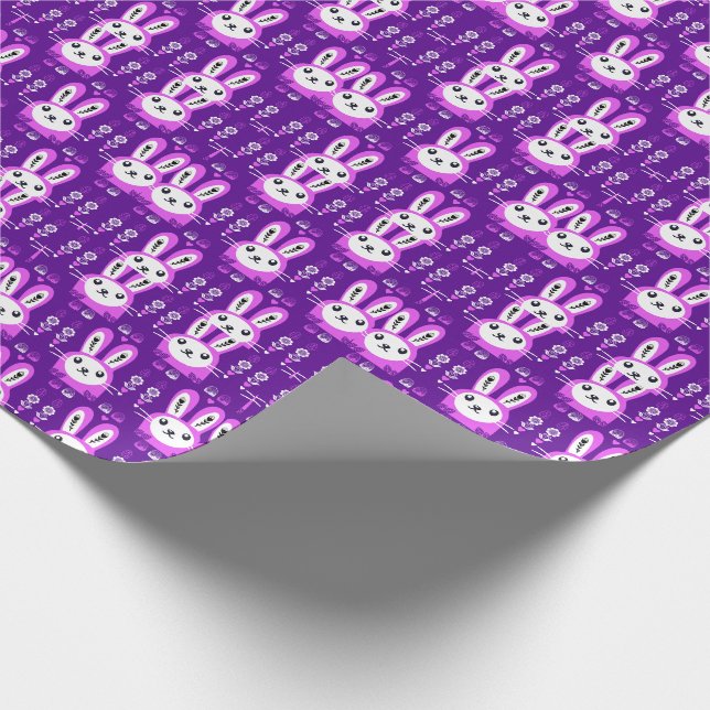 Cute Easter Holiday Rabbit Wrapping Paper (Corner)