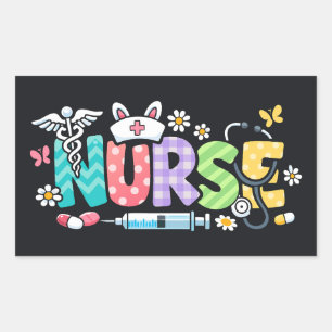 Cute Easter Nurse Medical Humor Sticker