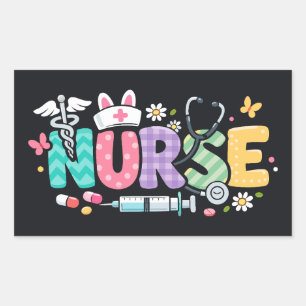 Cute Easter Nurse Medical Humor Sticker