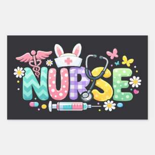 Cute Easter Nurse Medical Humour Sticker
