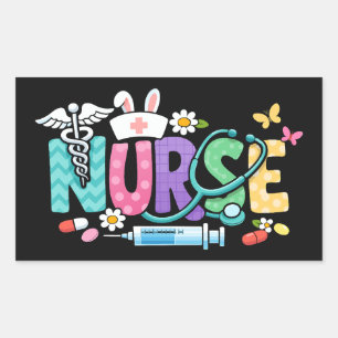 Cute Easter Nurse Medical Humour Sticker