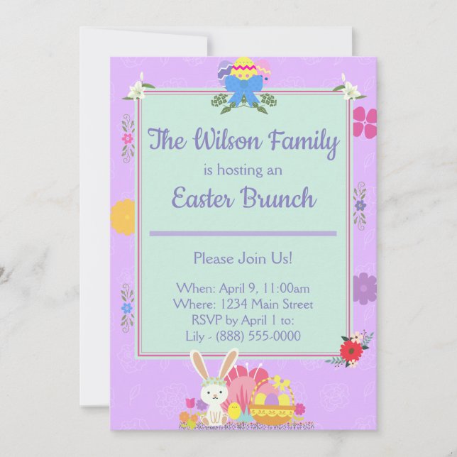 Cute Easter Party Invitation (Front)
