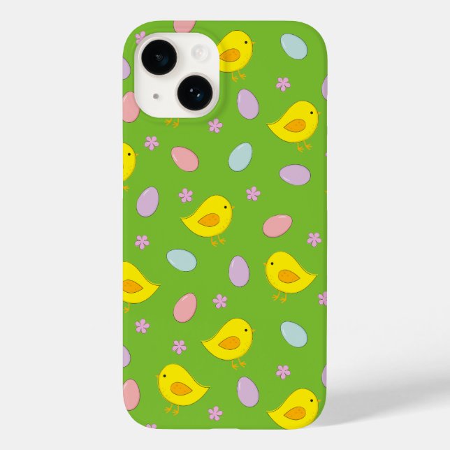 Cute Easter pattern Chickens Eggs Custom colour Case-Mate iPhone Case (Back)