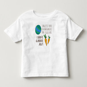 Cute Easter Pun Funny Quote Saying Doodle Cartoon Toddler T-shirt