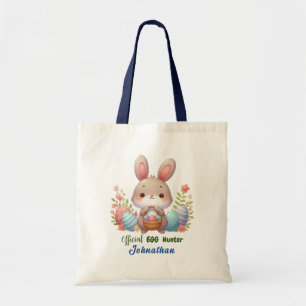Cute Easter rabbit egg hunter personalized Tote Bag