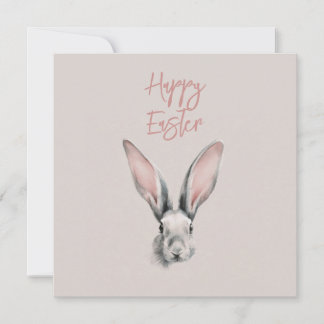 Cute Easter Rabbit in Minimalistic Style Invitation