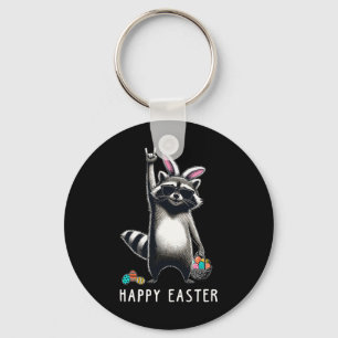 Cute Easter Raccoon Men Women Kids Boys Girls Funn Keychain