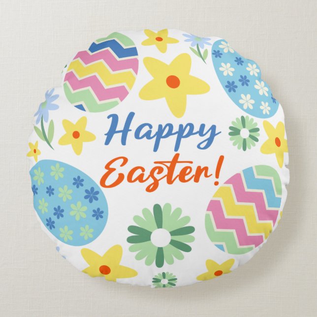 Cute Easter  Round Pillow (Front)