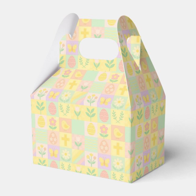 Cute Easter/spring patterned Favor Box (Front Side)