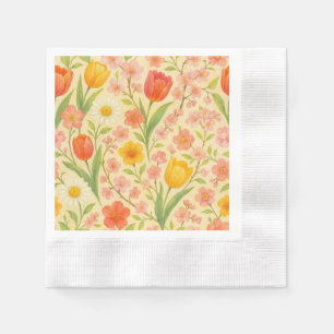 Cute Easter/spring patterned flowers Napkin