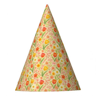 Cute Easter/spring patterned flowers Party Hat