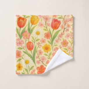 Cute Easter/spring patterned flowers Wash Cloth