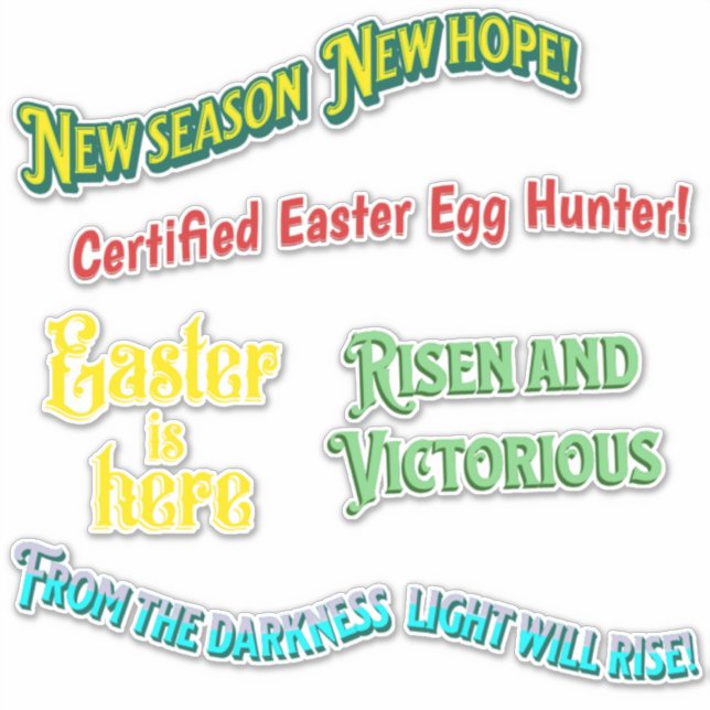 Cute Easter Sticker Sheet  (Front)