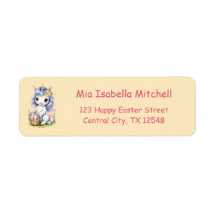 Cute Easter Unicorn - Return Address Label