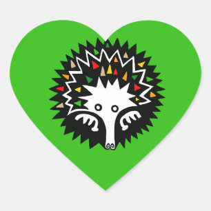 Cute ECHIDNA - Aussie wildlife - monotreme- Heart Sticker