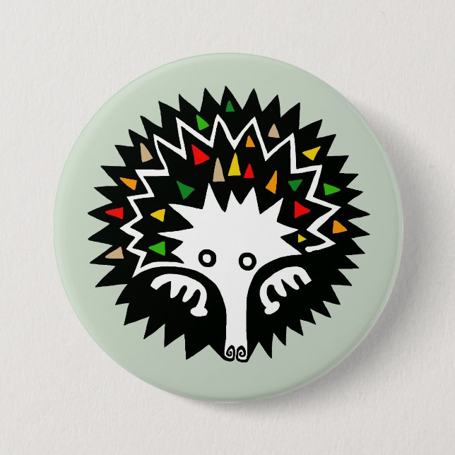 Cute ECHIDNA -Australia -  Wildlife - 3 Inch Round Button (Front)