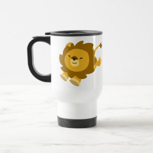 Cute Ecstatic Cartoon Lion Commuter Mug
