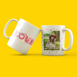 Cute editable pastel floral love with photo  coffee mug<br><div class="desc">Cute editable pastel floral love with photo Coffee Mug to personalize with photo and caption for your beloved one</div>