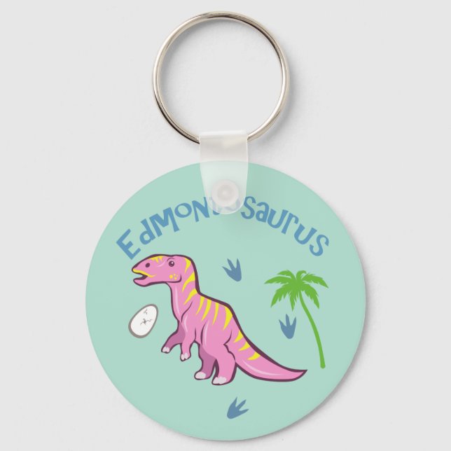 Cute Edmontosaurus Keychain (Front)