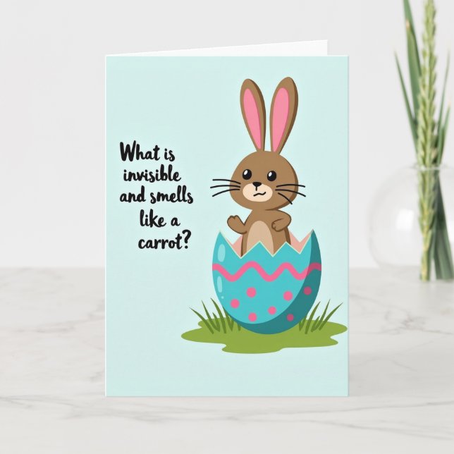 Cute Egg Creature Riddle Card (Front)