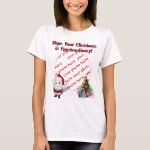 Cute Egg  Santa Claus Photo Frame T-Shirt