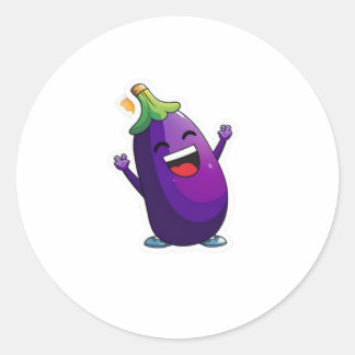 Cute eggplant sticker